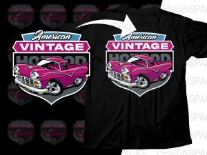 American Vintage Hot Rod Graphic Png Digital Download