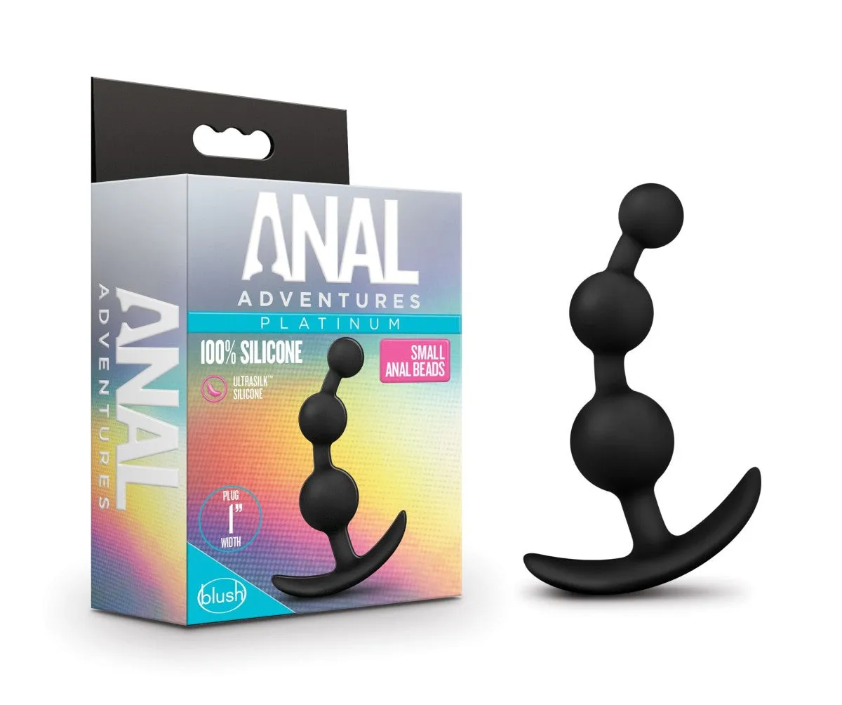 Anal Adventures Platinum By Blush® | Black 5.25-Inch Anal Beads