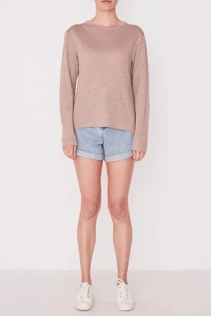 Assembly Label - Mara Linen Long Sleeve Tee - Husk