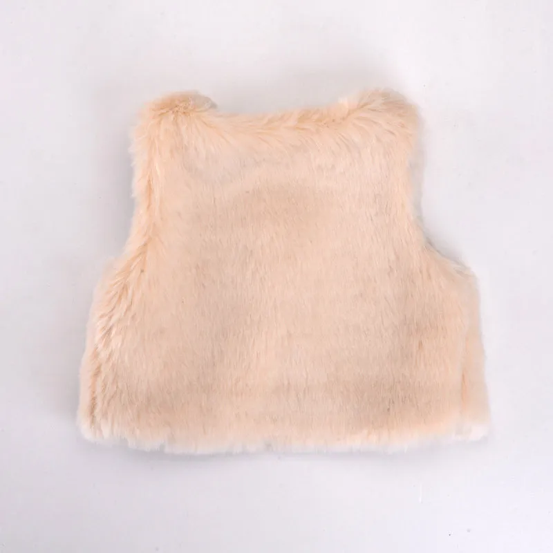 Baby Girl Vest Sleeveless Faux Fur Winter