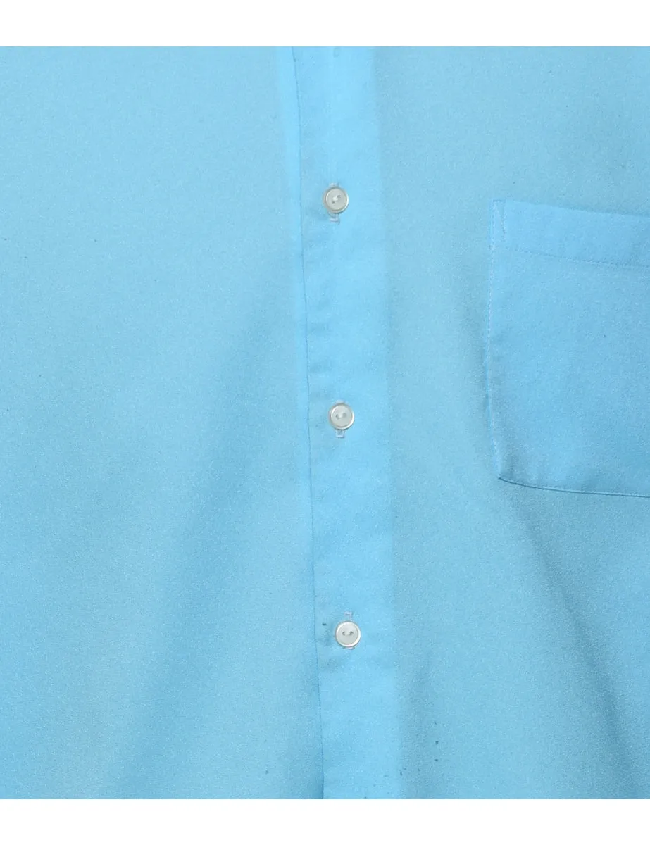 Blue 1970s Classic Shirt - L