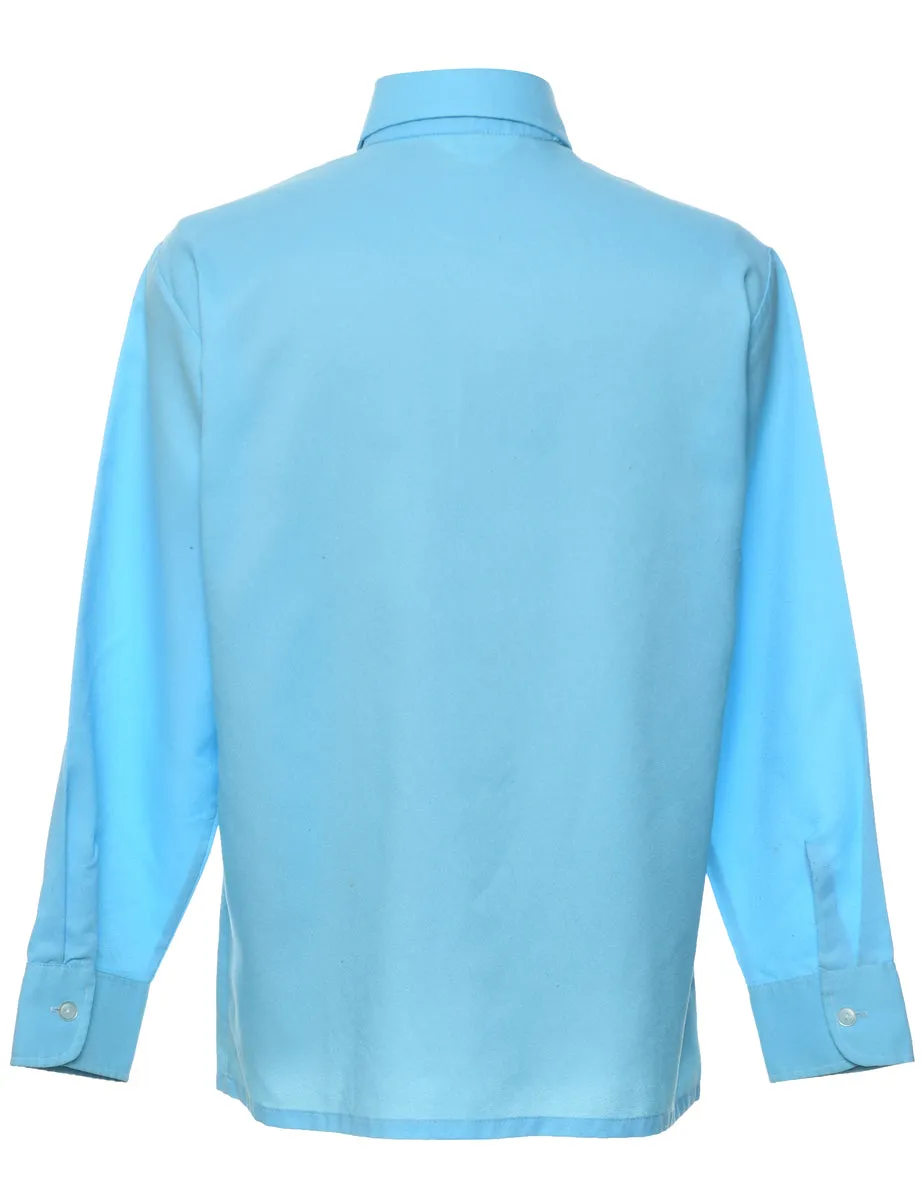 Blue 1970s Classic Shirt - L