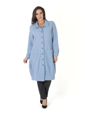 Blue Wool Unlined Coat