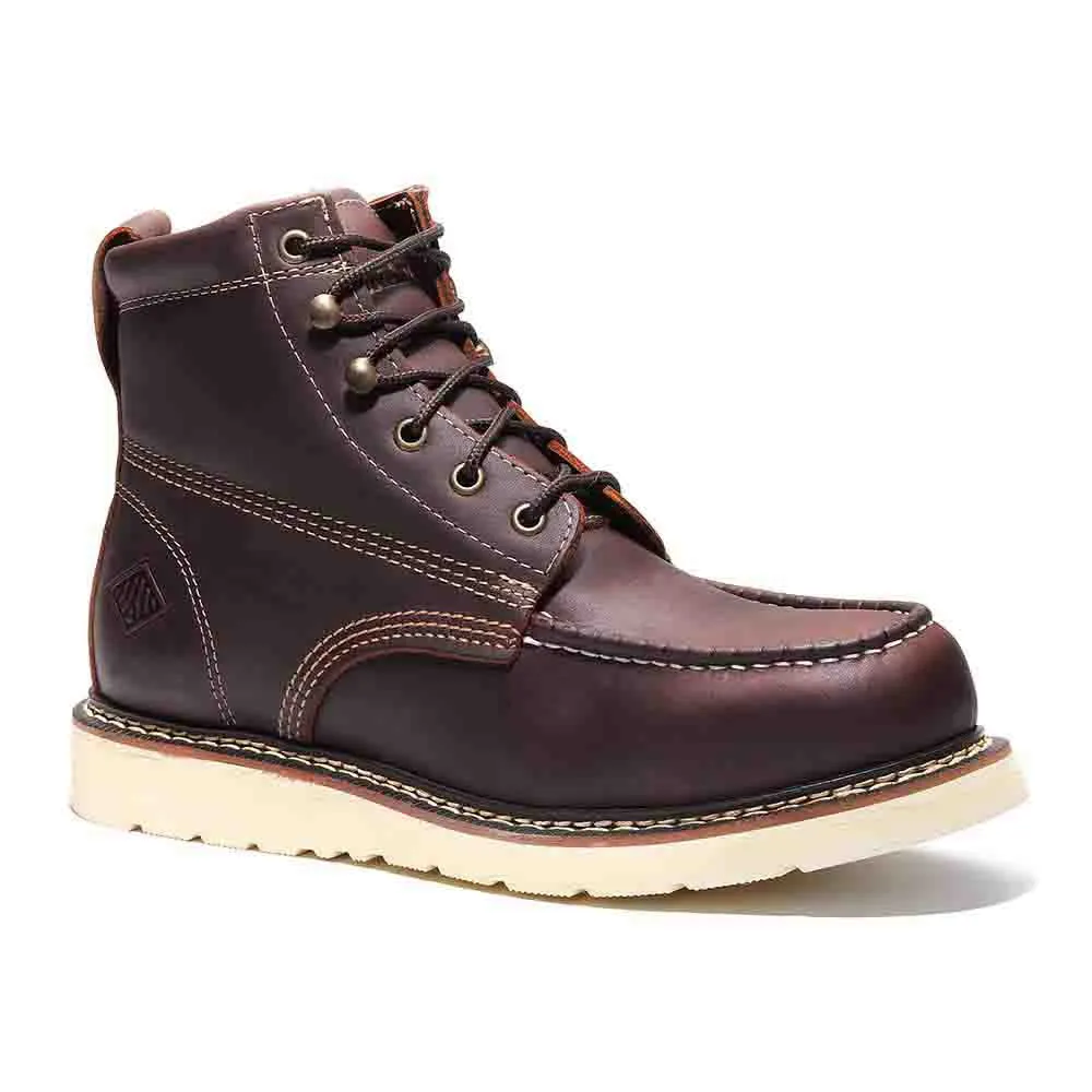 Bonanza Frontier Classic 6-Inch Burgundy Moc Toe Boots