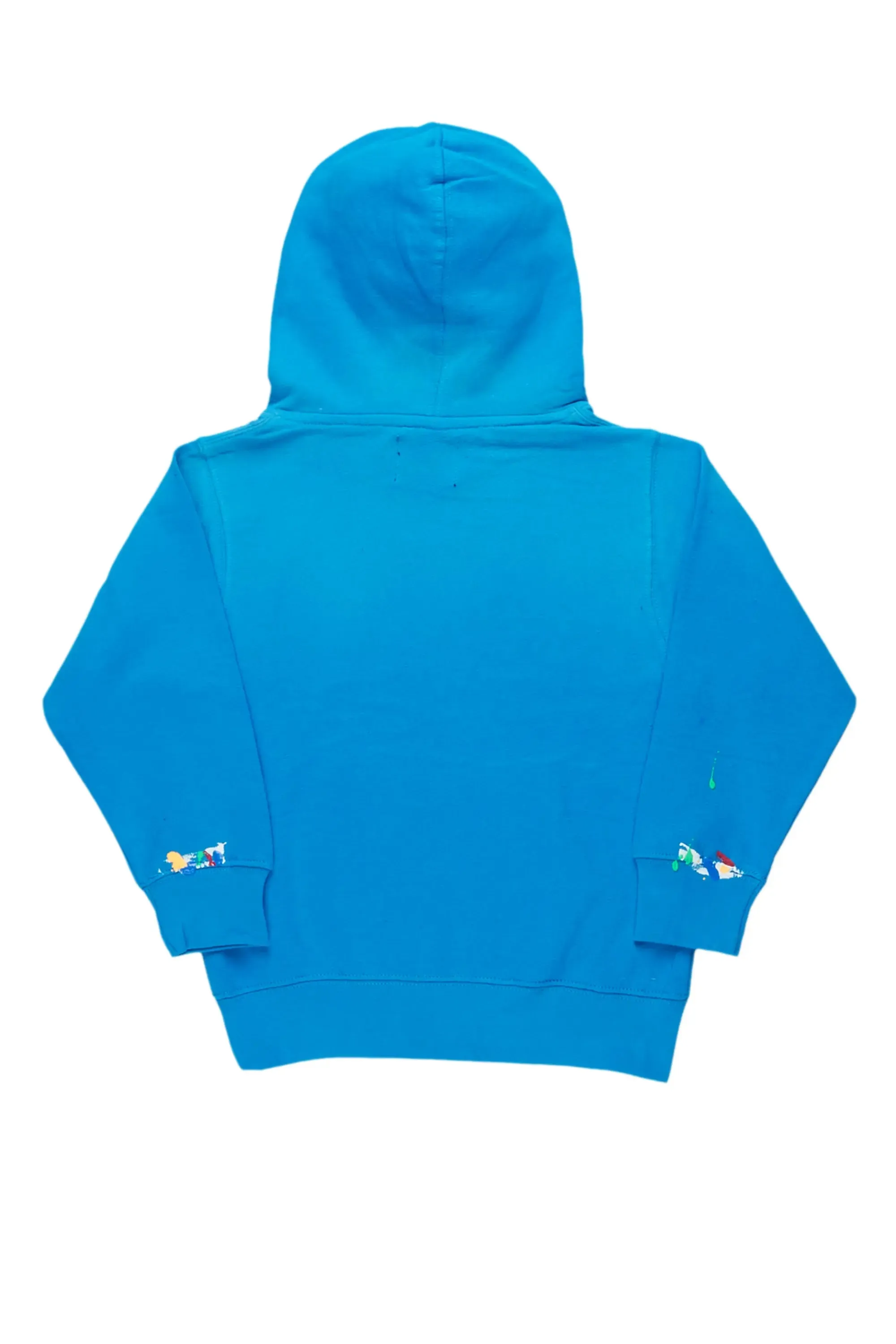 Boys Rockstar Art Dist. Blue Graphic Hoodie