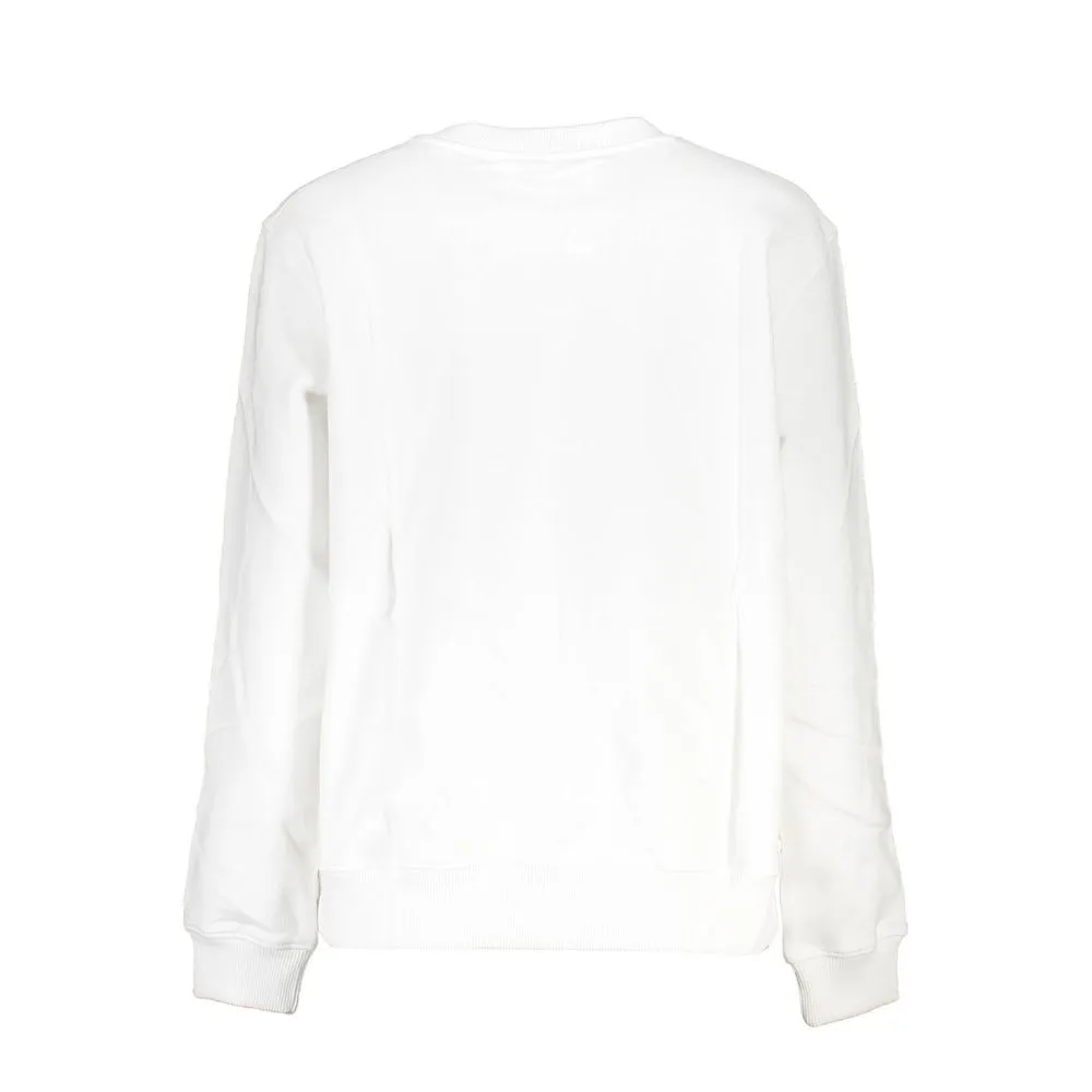 Calvin Klein Elegant Long Sleeve White Sweatshirt