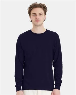 Custom Embroidered - Hanes - Essential-T Long Sleeve T-Shirt - Athletic Navy - 5286