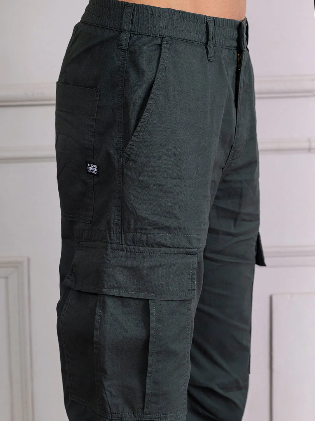 DARK GREEN BAGGY CARGO