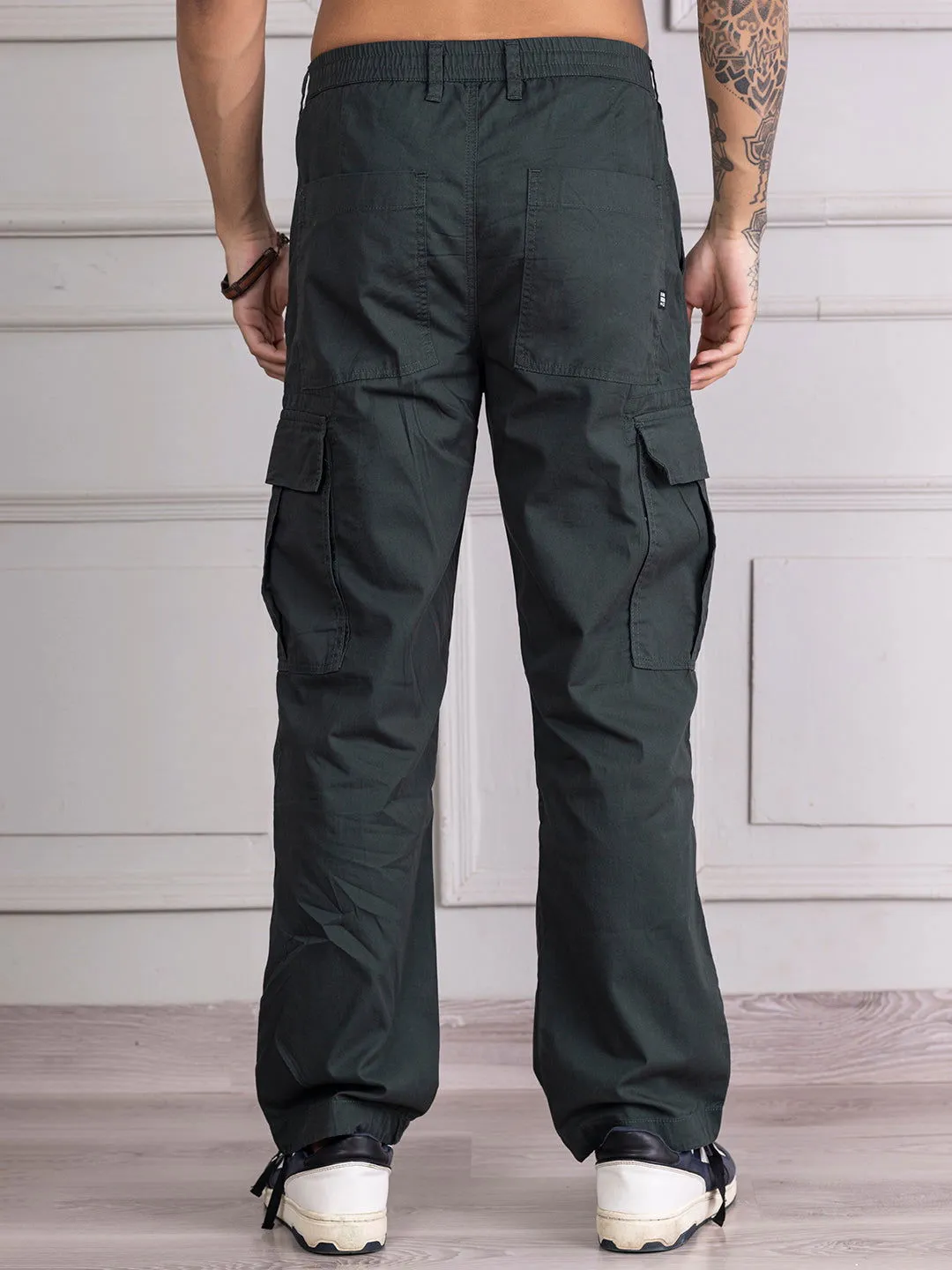 DARK GREEN BAGGY CARGO