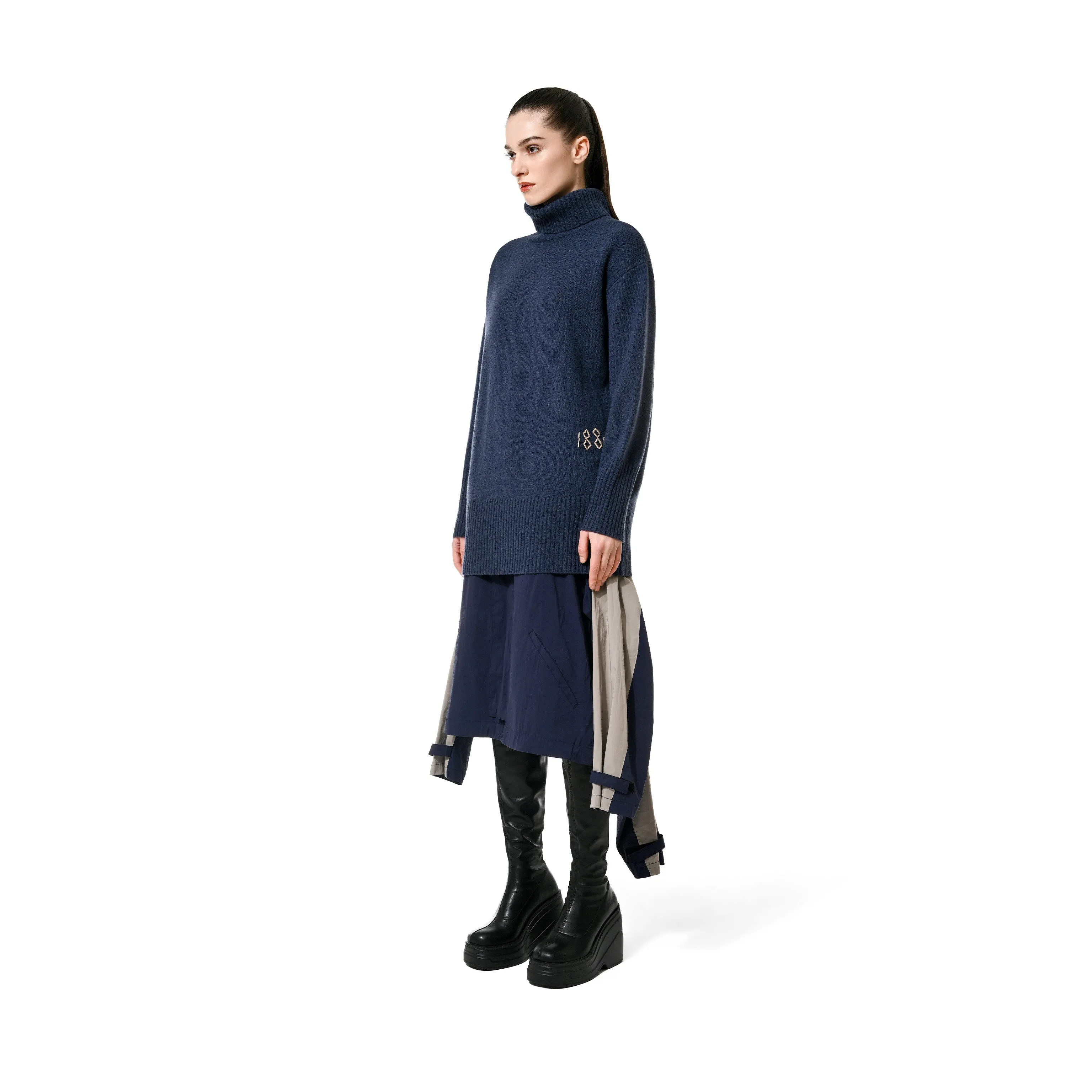 DECONSTRUCTED JKT SKIRT - BLUE