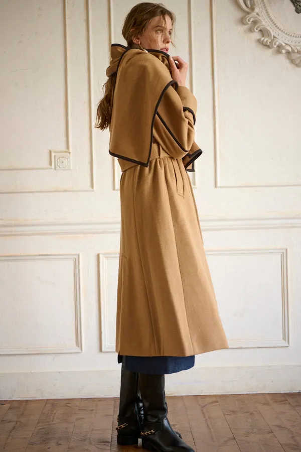 Eileen Scarf Long Coat <br>-CAM-