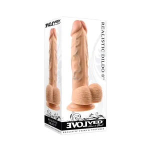 Evolved 8' Realistic Dildo w/Balls - Light