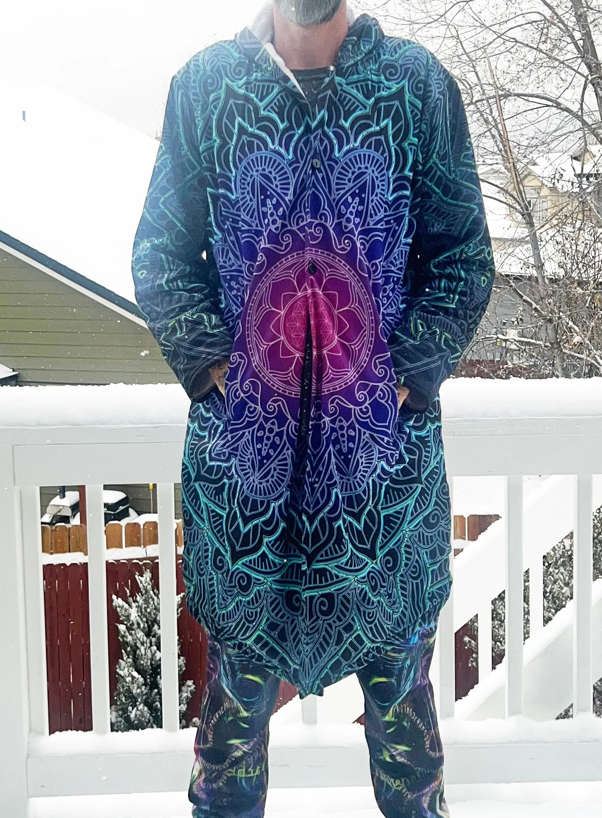 Faux Fur Cloak - Cameron Gray - Mandala Love