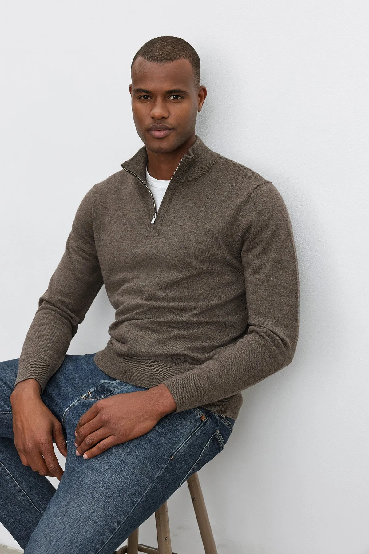 FLETCHER QUARTER-ZIP SWEATER