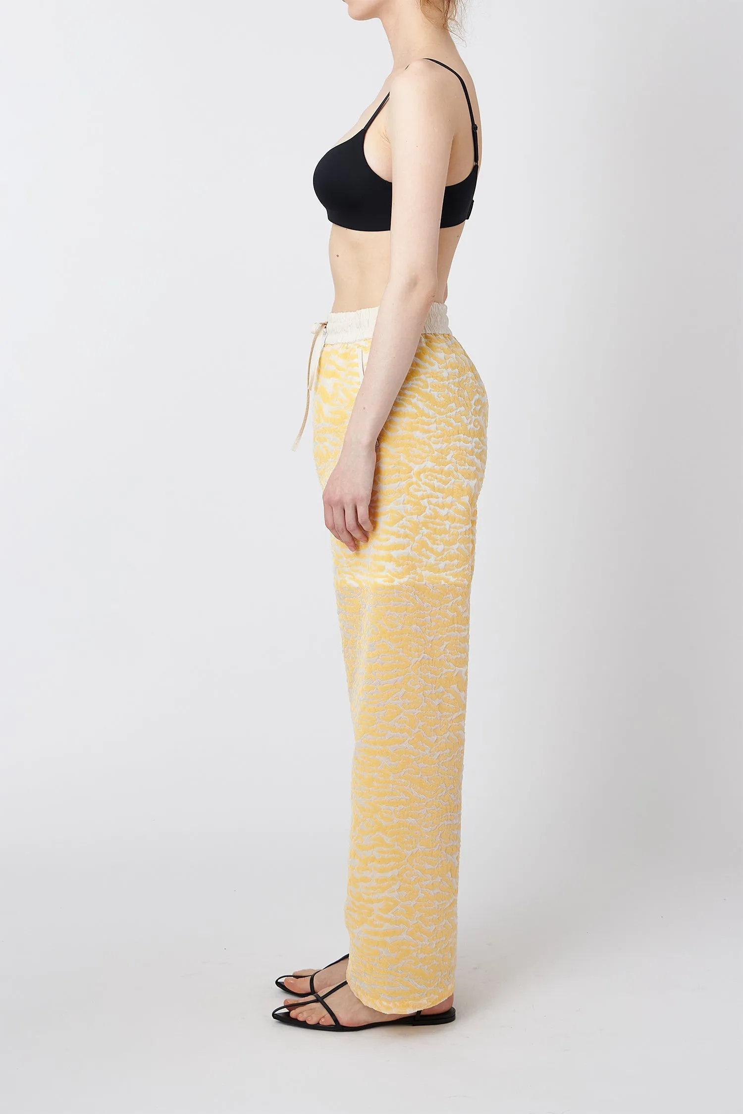 Flocked Relaxed Pants