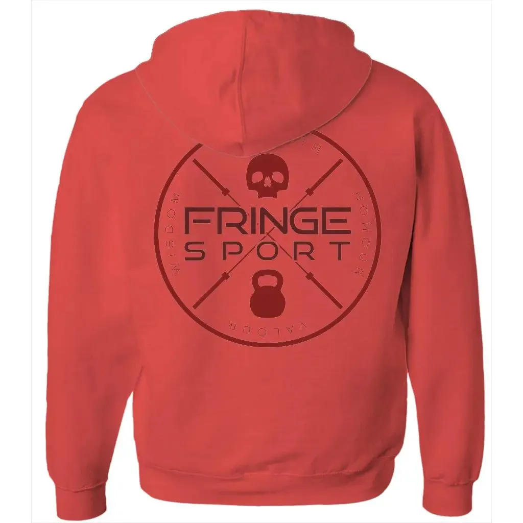 Fringe Crest Zipper Hoodie