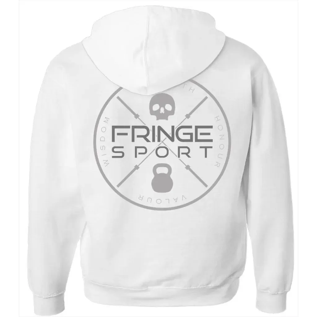 Fringe Crest Zipper Hoodie