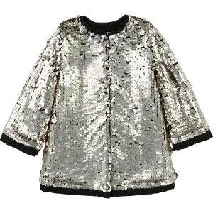 Gold Sequin Long Coat