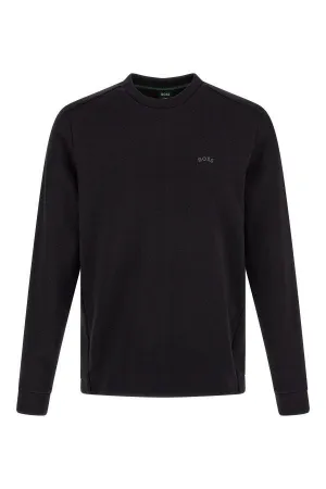 Hugo Boss Elegant Black Cotton Round Neck Sweatshirt