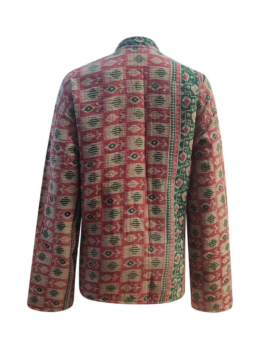 kantha reversible collar vest seema