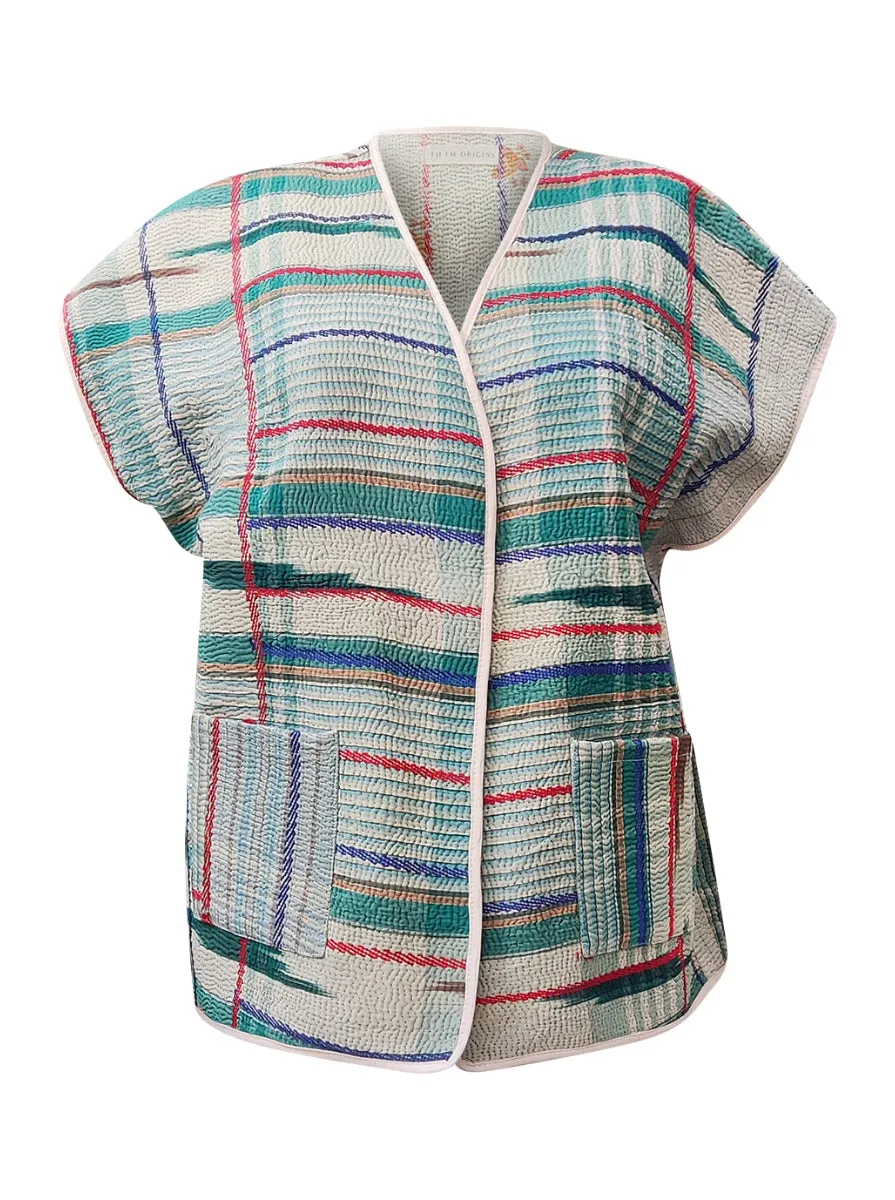 kantha reversible vest bhavya