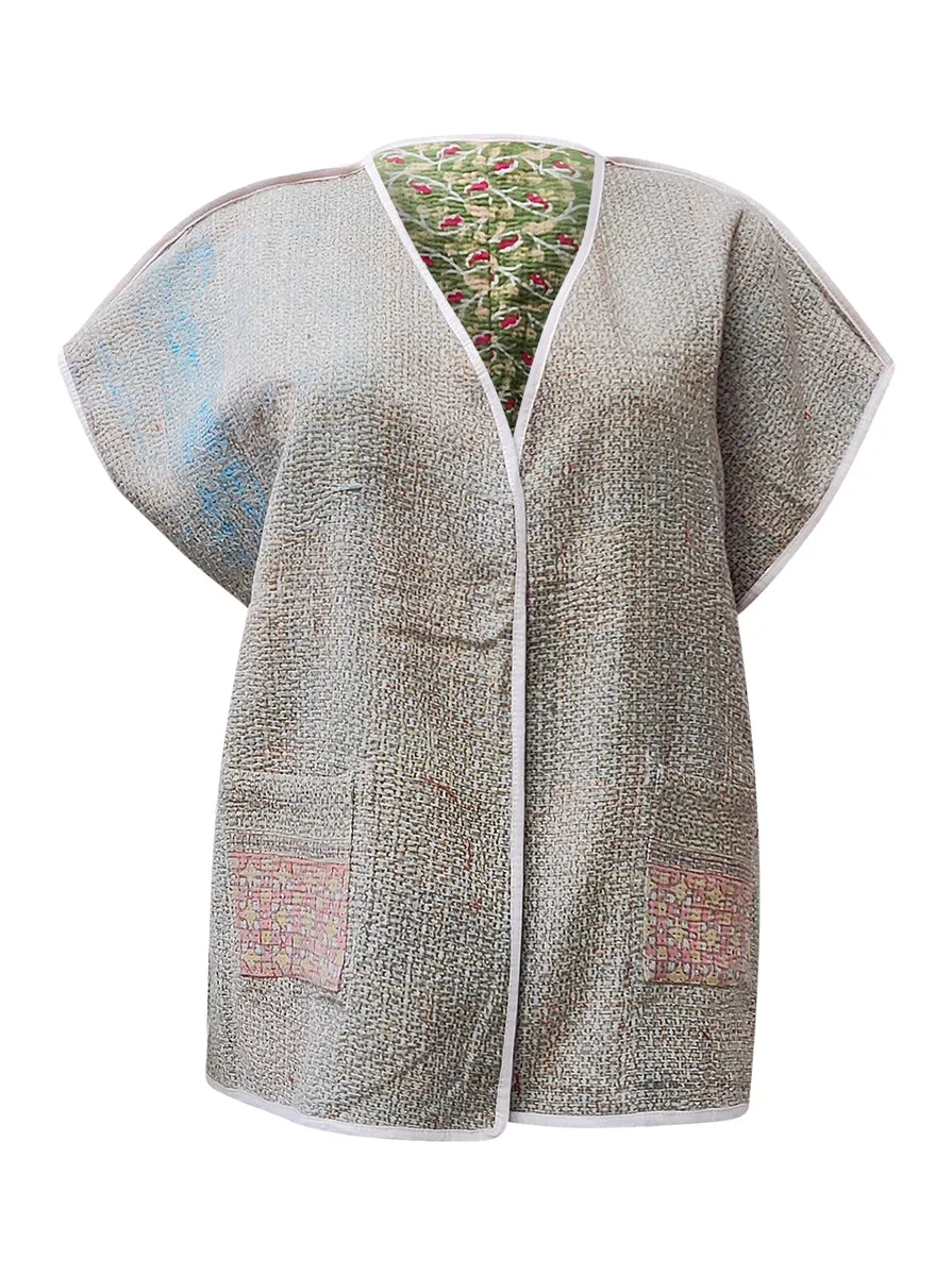 kantha reversible vest haridasi