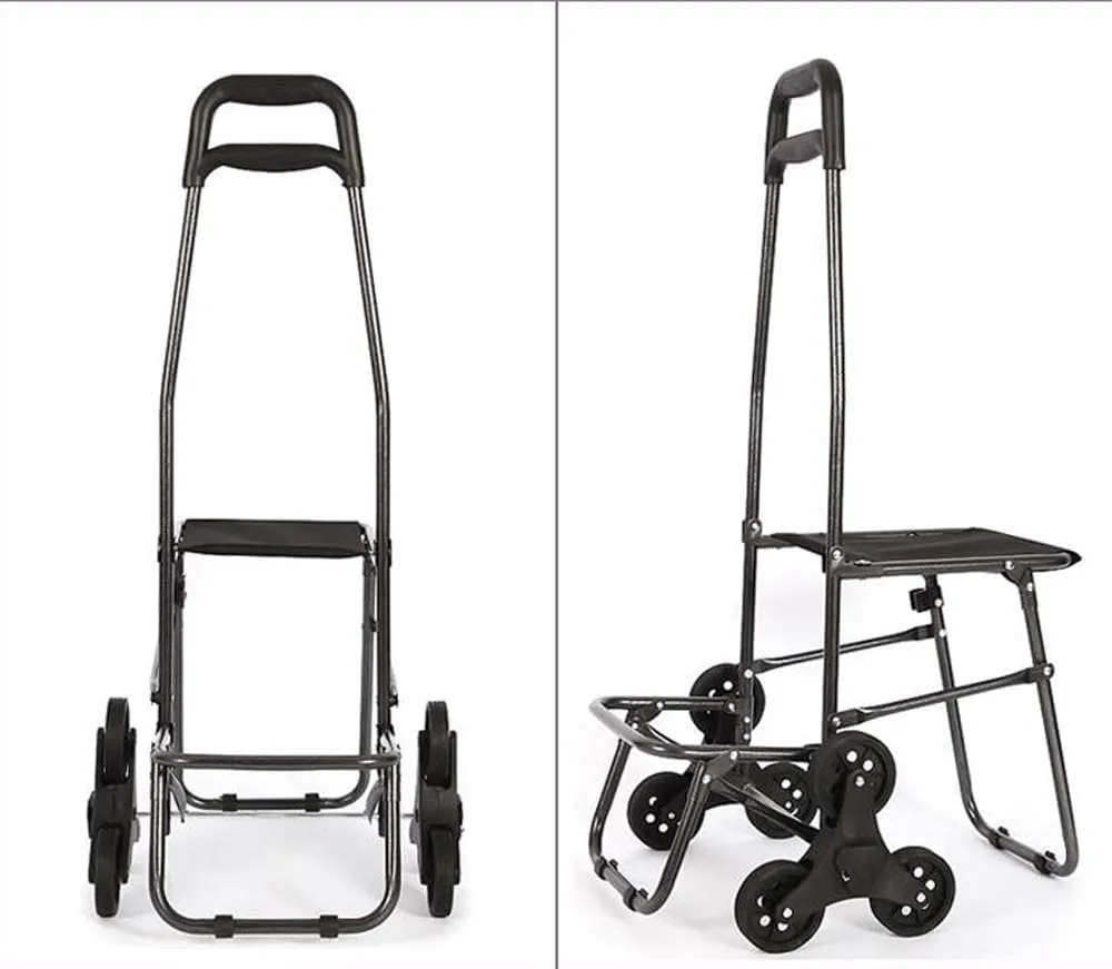 KriShyam® Shopping Cart Shopping Carry Shopping Trolley, Removable Bag, Folding Shopping Cart with Wheels Large and Lightweight Shopping Trolley