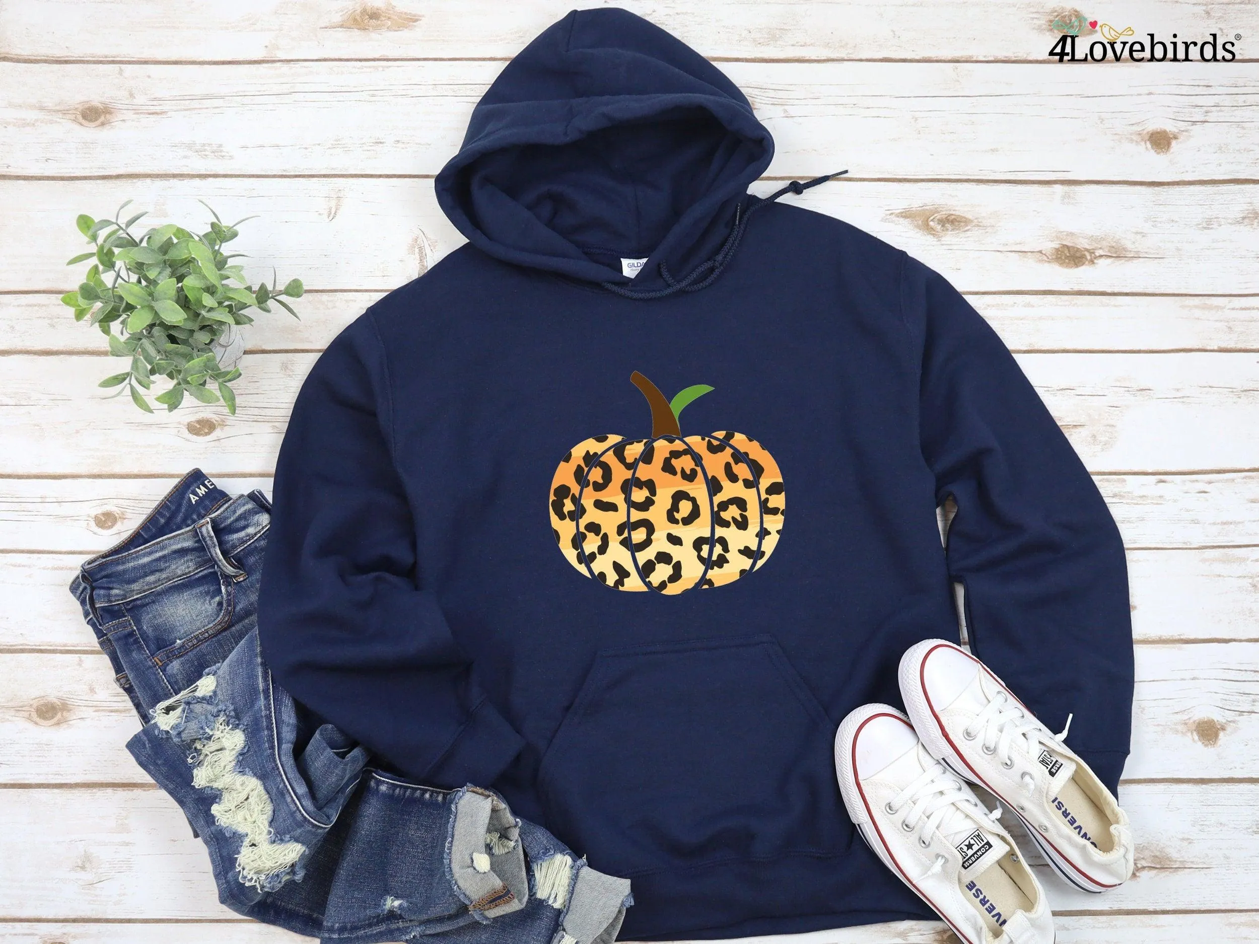 Leopard Pumpkin Hoodie, Cheetah Pumpkin Sweatshirt, Thanksgiving Shirt, Thankful Shirt, Fall Shirt, Hello Pumpkin, Family Matching Shirt