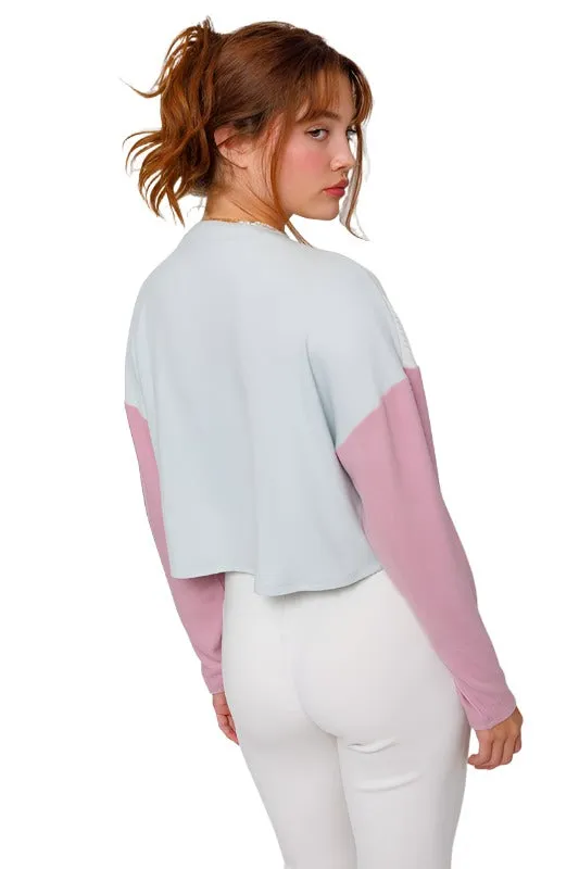 Long Sleeve Contrast Top