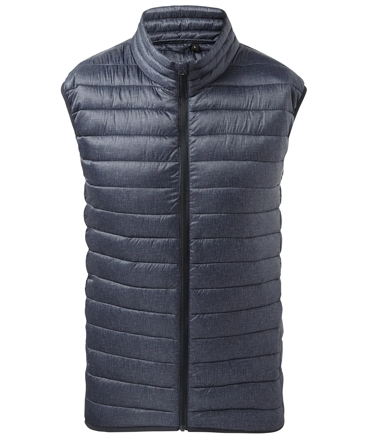 Melange padded gilet | Navy Melange