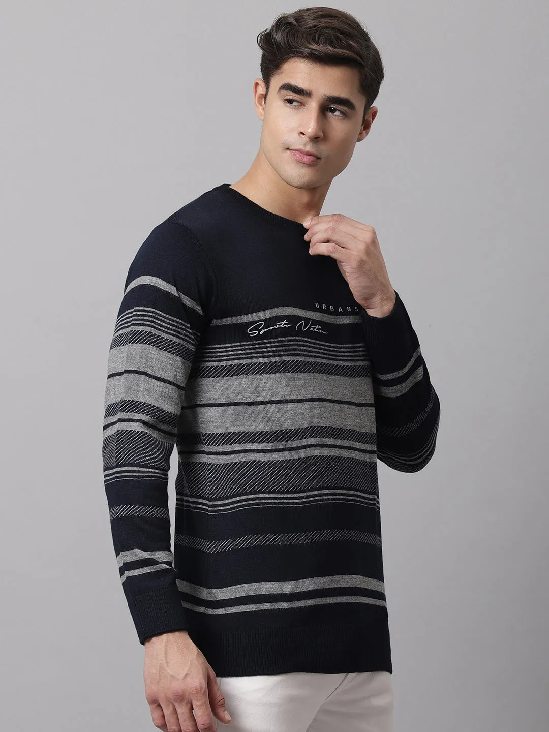 Men Navy Sweater