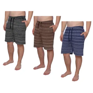 Men's 3 Pack Plus Size Jersey Knit Pajama Shorts, Lounge Shorts