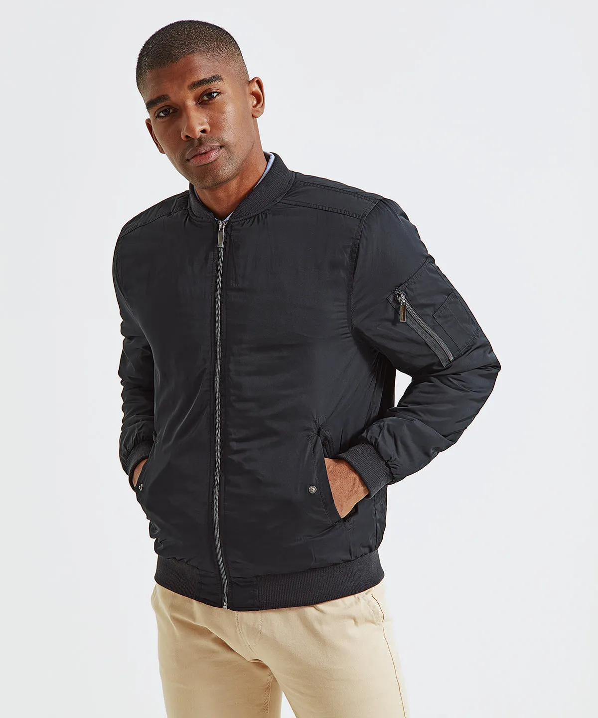 Mens padded bomber | Black