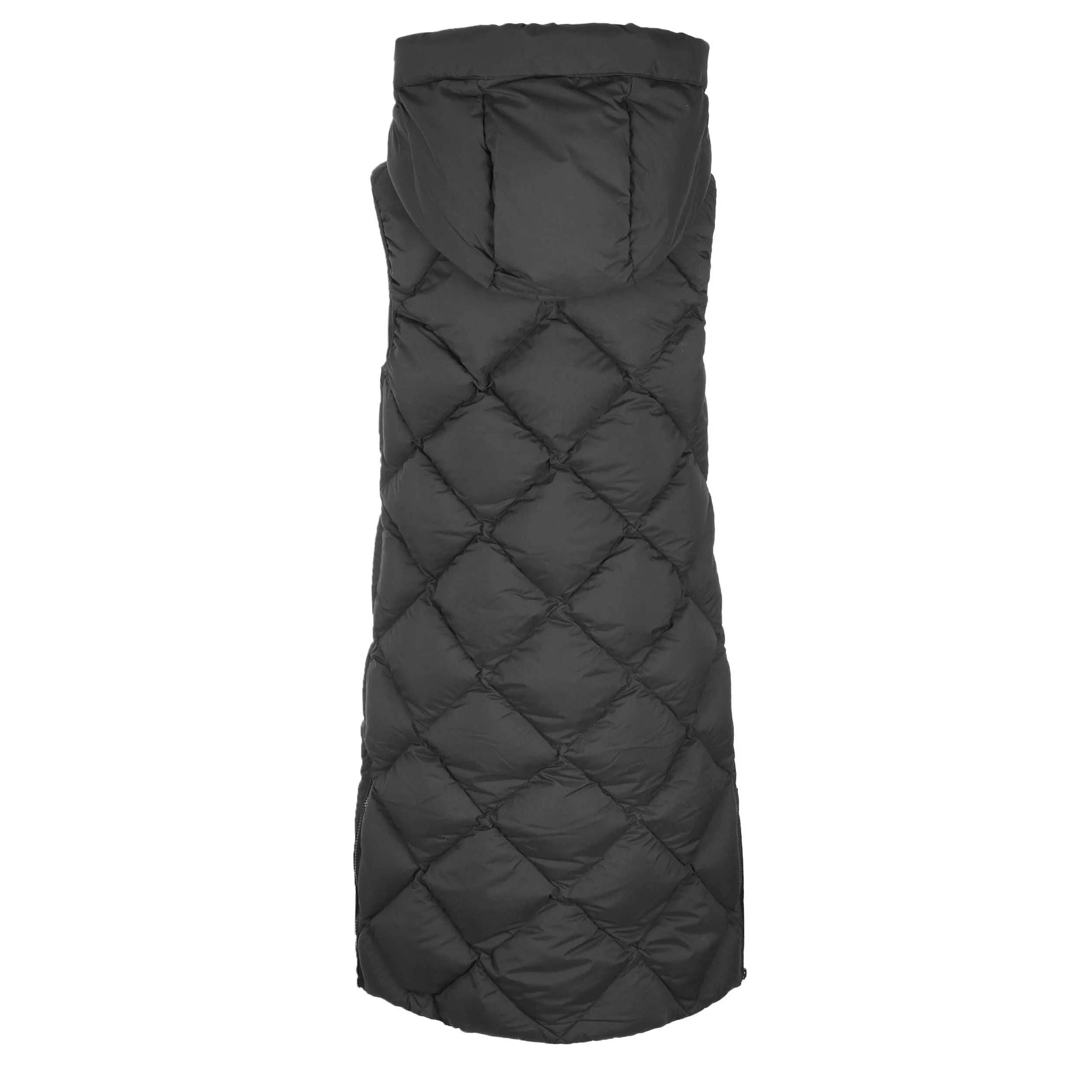 Moose Knuckles Flightweight Paxon Ladies Long Vest in Black