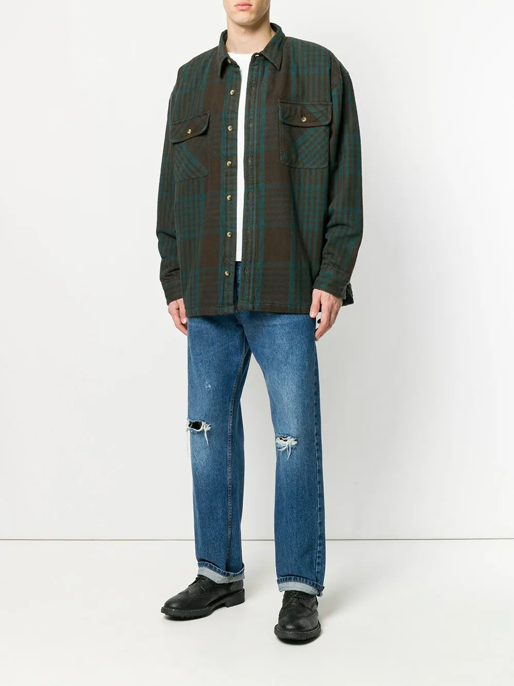 Padded Classic Flannel Green