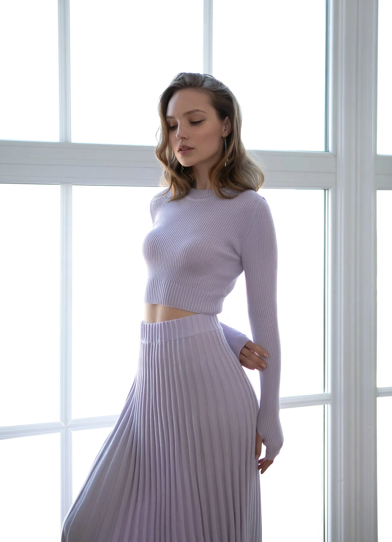 Pleated Midi Skirt