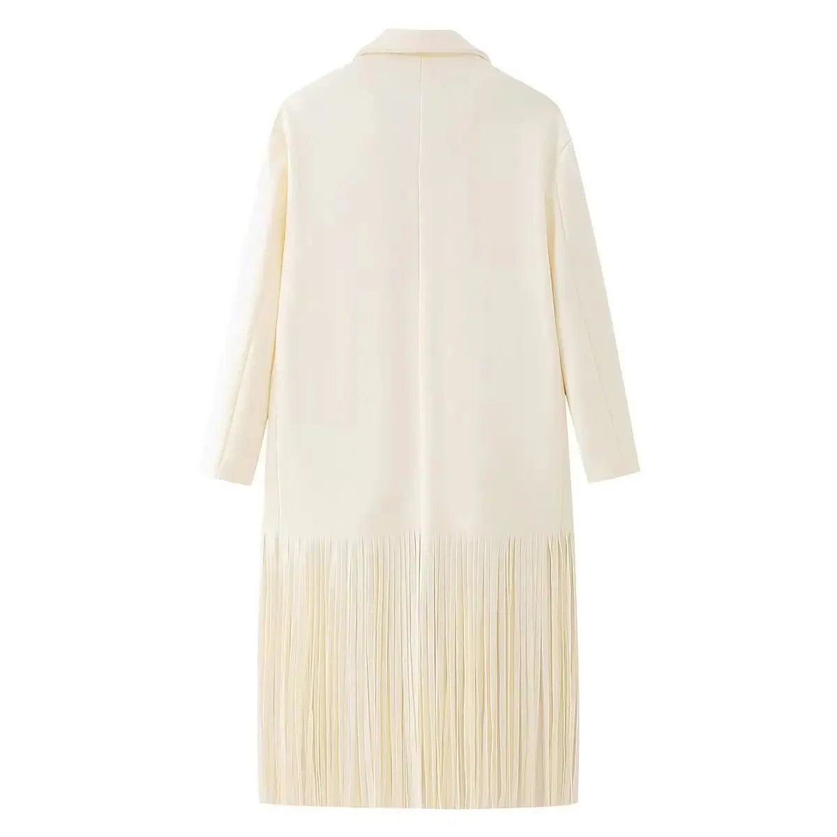 Pre Order:  Beige Long Tassels Loose Coat