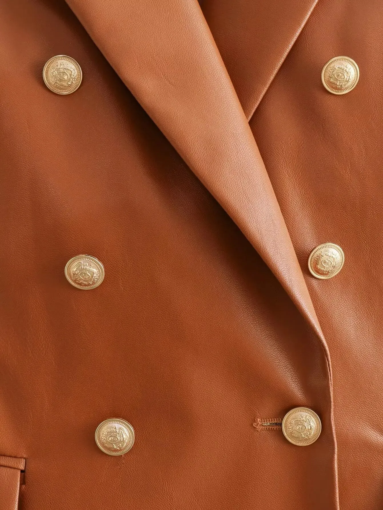 Pre Order:  Emblem Buttons Vegan Leather Jacket