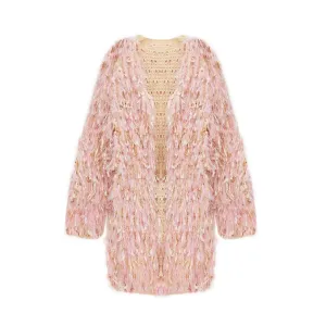 Pre Order:  Fringe Knitted Mohair Coat