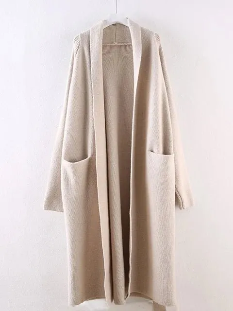 Pre Order:  Patch Pockets Belted Knit Coat