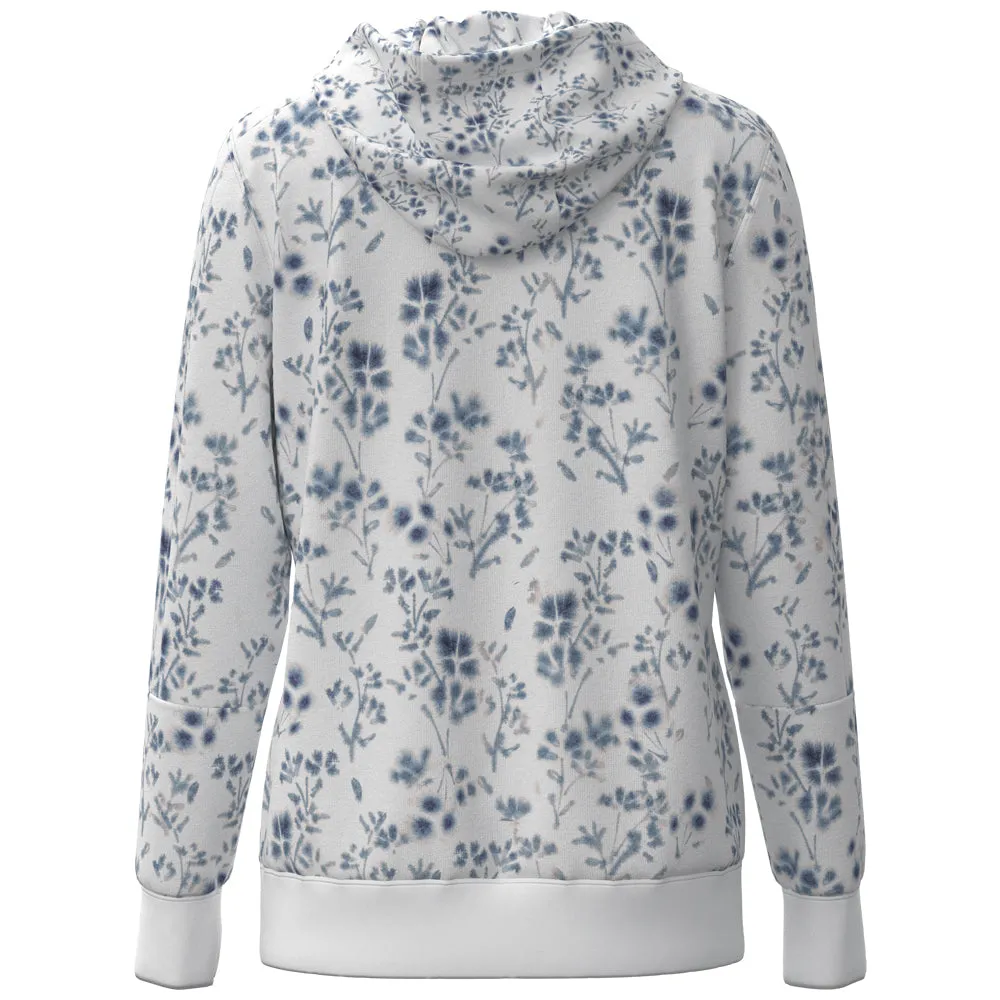 "Canyon" Blue Floral Print Hoody