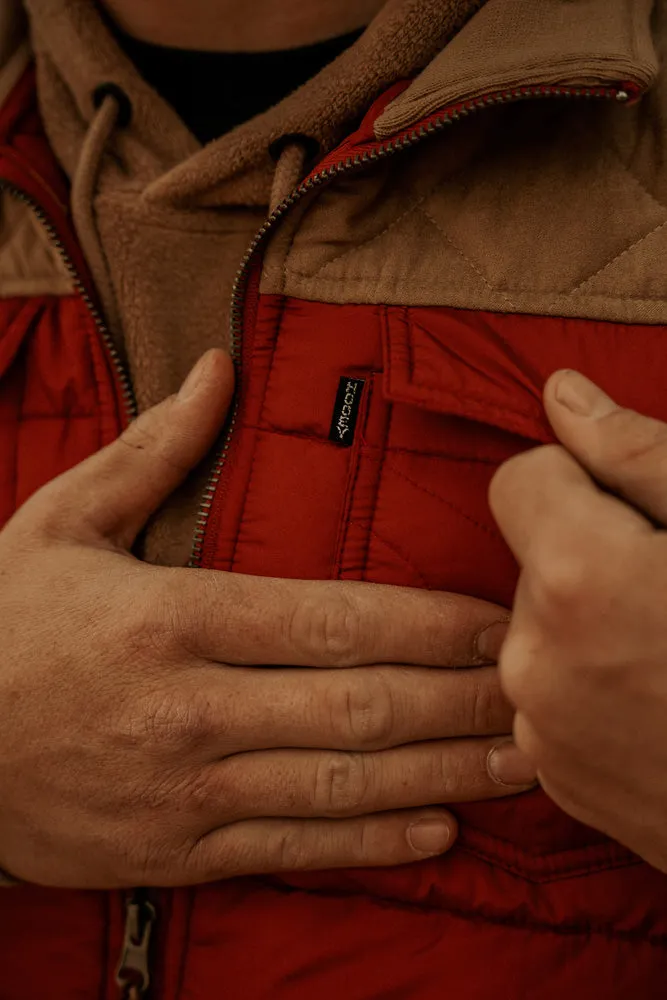 "Hooey Packable Vest" Orange/Tan