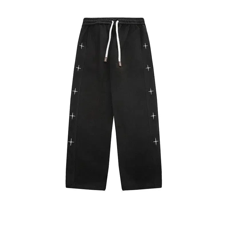 Relaxed Fit Side Embroidery Pants