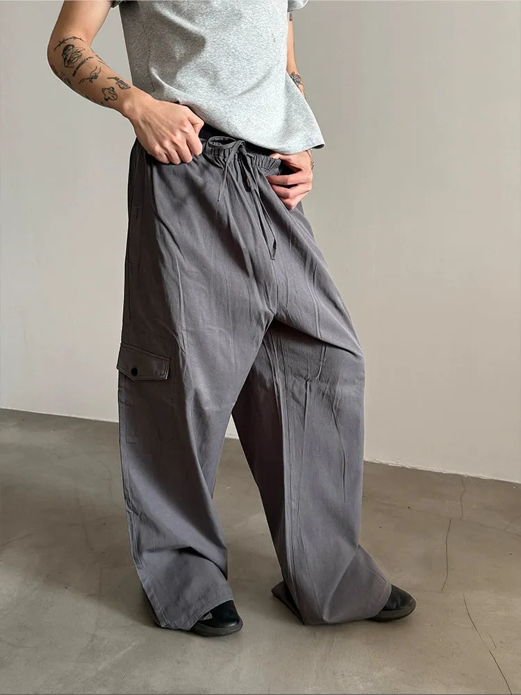 Relaxed-fit Wide-Leg Casual Pants