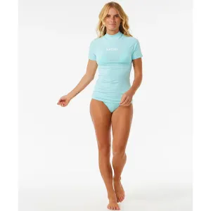 Rip Curl Womens Classic Surf UPF Rash Vest - Sky Blue