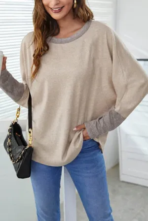 Round Neck Long Sleeve T-Shirt Sand