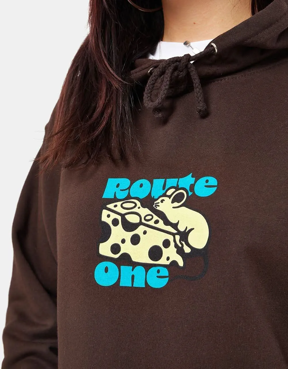 Route One Cheese Pullover Hoodie - Hot Chocolate