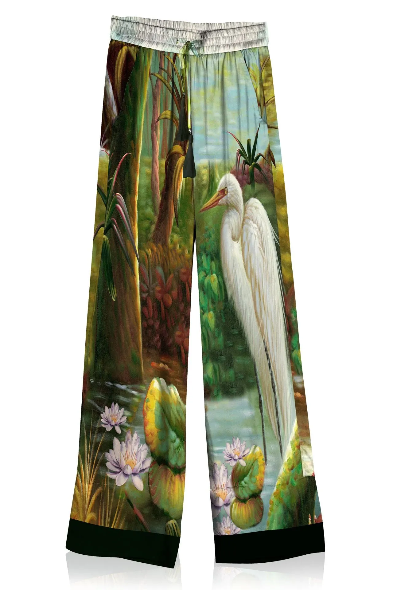 Silk Straight Leg Pants