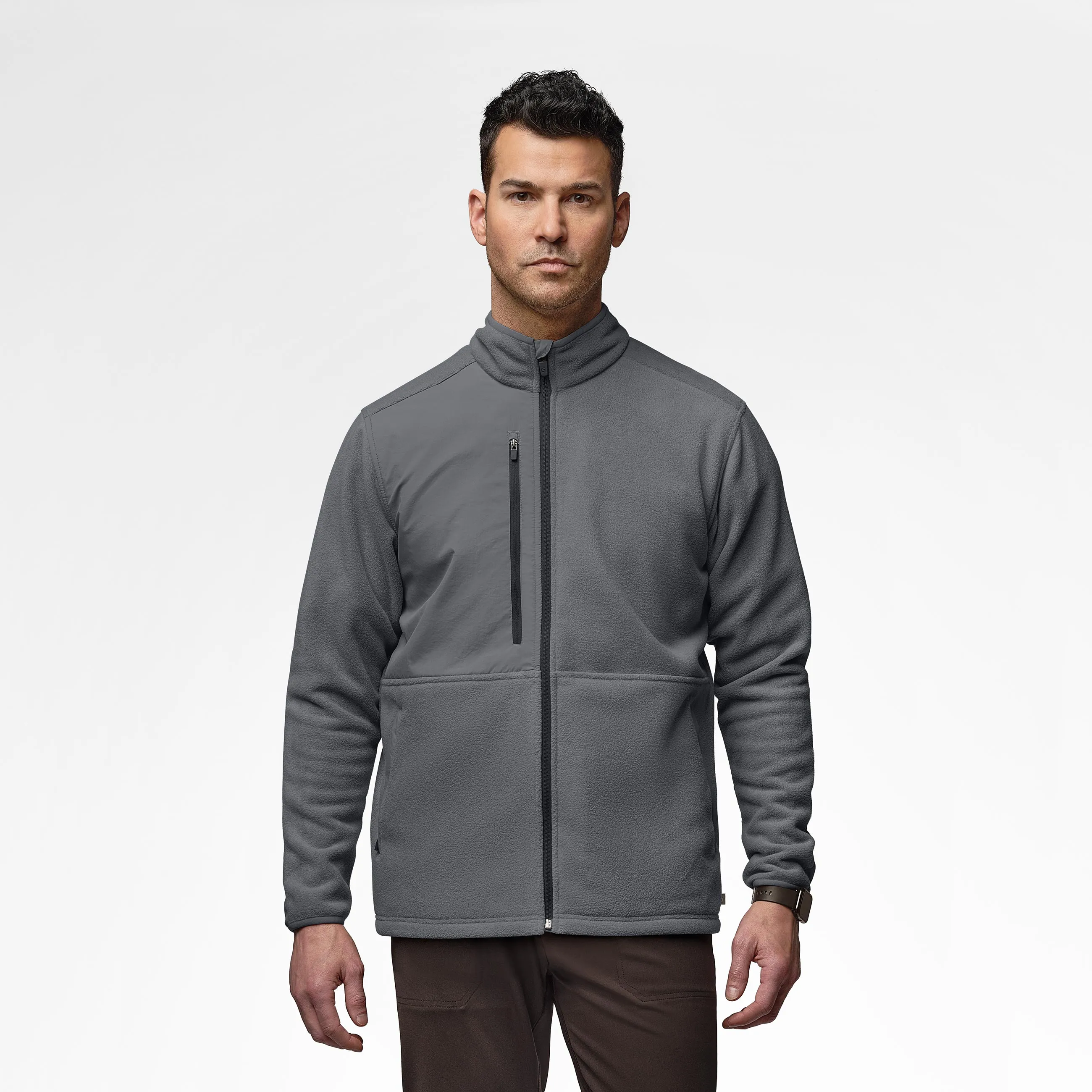 Slate Men's Micro Fleece Zip Jacket - Pewter