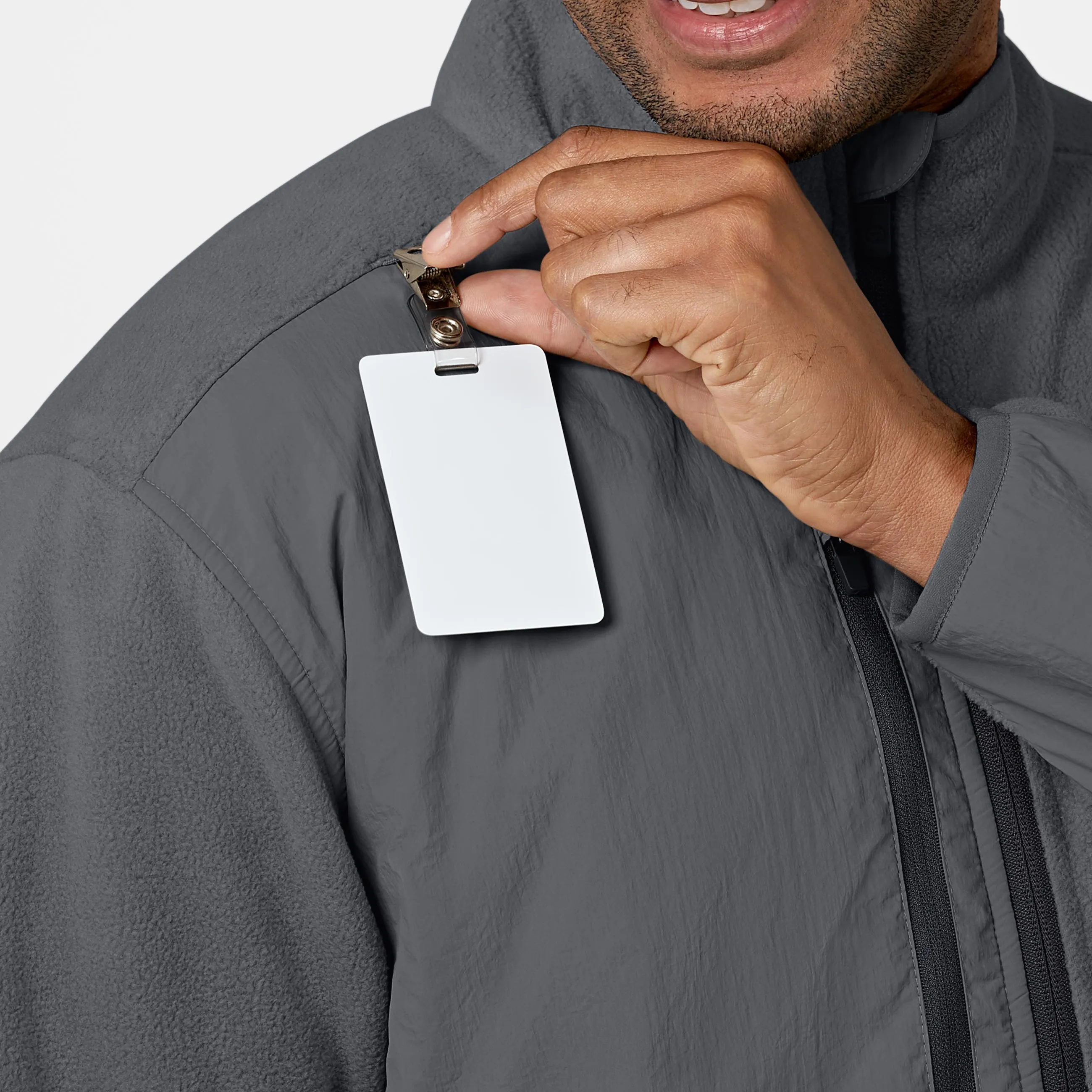 Slate Men's Micro Fleece Zip Jacket - Pewter